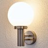 Lindby Außen-Wandleuchte Nada, Edelstahl Alu IP44, 1 x 60 W Bild 2