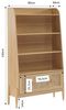 BAÏTA Kinderregal Pablo Eichenoptik und Rattangeflecht, H140cm, Buchenholz Bild 3
