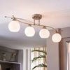 Lindby Deckenleuchten Leanda, Glas Bronze IP20, 4 x 40 W Bild 3