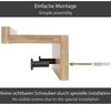 ONVAYA® Wandregal Bambus mit 3 Haken | Bambus Schwarz | Regalbrett schwebend aus Holz | Schlüsselbrett mit Ablage | modernes Schweberegal | Wandhaken Garderobe | Schlüsselhaken Bild 4
