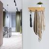 ONVAYA® Wandregal Bambus mit 3 Haken | Bambus Schwarz | Regalbrett schwebend aus Holz | Schlüsselbrett mit Ablage | modernes Schweberegal | Wandhaken Garderobe | Schlüsselhaken Bild 5