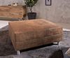 Sofa-Hocker Clovis Braun Modul B98 x T83 Antik Optik Sitzhocker Bild 4