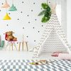 Relaxdays Tipi Zelt, Spielzelt mit Boden, inklusive Tragetasche, Wigwam Kinderzelt, HxBxT: 160 x 115 x 115 cm, weiß-grau Bild 2
