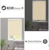 WOLTU Verdunklungsrollo ohne Bohren Beige 90x160 cm (BxH), Thermorollo Klemmfix Fensterrollo Seitenzugrollo easyfix Verdunkelung Rollos Sichtschutz und Sonnenchutz, Klemmrollo für Fenster & Tür Bild 3