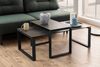 AC Design Furniture Jannis Tischset in Schwarz mit Keramik-Tischplatte und Schwarzen Metall-Kufen, 2-teiliger Beistelltisch, Rechteckig, Modernes Design, B: 115/69 x H: 45/37,5 x T: 55/40 cm Bild 4