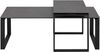 AC Design Furniture Jannis Tischset in Schwarz mit Keramik-Tischplatte und Schwarzen Metall-Kufen, 2-teiliger Beistelltisch, Rechteckig, Modernes Design, B: 115/69 x H: 45/37,5 x T: 55/40 cm Bild 5