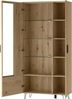 Vitrinenschrank Glasvitrine Limbo 95x40x196cm Eiche Artisan teilmassiv 2-türig Bild 3