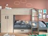 Parisot 'Stim2' Etagenbett inkl. Bettschubkasten und Kleiderschrank, grau Bild 2