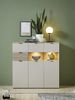 Highboard >Ina< in Cashmere / Riva Eiche Dekor - 125x125x45cm (BxHxT) Bild 2
