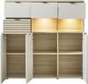 Highboard >Ina< in Cashmere / Riva Eiche Dekor - 125x125x45cm (BxHxT) Bild 4