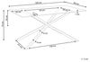 Esstisch CORA 160 cm 90 cm Sicherheitsglas Silber Bild 3