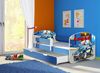 ACMA Kinderbett Jugendbett mit Einer Schublade und Matratze Blau mit Rausfallschutz Lattenrost II 140x70 160x80 180x80 (38 Polizei, 180x80 + Bettkasten) Bild 4