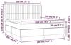 vidaXL Boxspringbett mit Matratze Dunkelblau 180x200 cm Samt 3132817 Bild 2