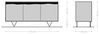 Sideboard Stonegrace 147x45 cm Akazie Natur 3 Türen Baumkante Bild 3
