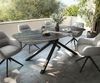 Outdoortisch Edge Boot 200x100 cm Keramik Laminam® Noir Desir Braun Kreuzgestell Rechteck Schwarz Bild 2