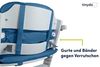 Tinydo® Universal Hochstuhl-Sitzkissen optimal für Timba Safety 1st. und alle gängigen Treppenhochstühle - 2teilg. Set mit Memory-Schaum Sitzverkleinerer-Auflage für Babystühle rutschfest (Blau) Bild 4