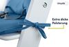 Tinydo® Universal Hochstuhl-Sitzkissen optimal für Timba Safety 1st. und alle gängigen Treppenhochstühle - 2teilg. Set mit Memory-Schaum Sitzverkleinerer-Auflage für Babystühle rutschfest (Blau) Bild 5
