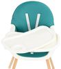 Kikkaboo Kinderhochstuhl Nutri 2 in 1 Holzbeine Fußstütze abnehmbares Tablett grün Bild 5