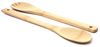 Salatbesteck HWC-C12, Besteck Küchenzubehör Servierbesteck Gabel Löffel 2-teilig, Bambus 1x6x30cm Bild 2