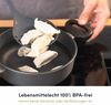 Hoffmann Germany Schaumlöffel Sieblöffel Silikon Edelstahl 32 cm anthrazit, Knödel, Ravioli, Gnocchi, kratzerfrei, spülmaschinengeeignet Bild 2