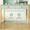 AIYAPLAY Kinderschreibtisch mit Schubladen Regal Stauraum (Schülerschreibtisch, 1-St, Kinder Schreibtisch), für 5-12 Jahre Kinder, zum Lernen, Lesen, Malen, Basteln Grün Bild 5