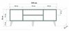 Dmora Fernsehschrank Amalthea 140 x 40 x 50 cm Braun, 2 Türen, 1 Regal Bild 2