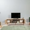 Dmora Fernsehschrank Amalthea 140 x 40 x 50 cm Braun, 2 Türen, 1 Regal Bild 5