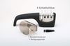 LindenBerg Messerschärfer Messerschärfer mit 4 Schleif-Stufen für Messer und Scheren, Keramikstein, Wolframcarbid-Scheiben - Professionell und Ergonomisch Bild 4