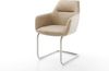 Stuhl Pejo-Flex Freischwinger rund Edelstahl Vintage Beige Bild 2