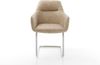 Stuhl Pejo-Flex Freischwinger rund Edelstahl Vintage Beige Bild 3