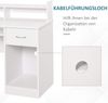 HOMCOM Computertisch Schreibtisch Bürotisch Gamingtisch PC-Tisch mit Schublade E1 Spanplatte Weiß 104 x 48 x 95,5 cm Bild 4