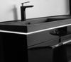 Badmöbel Set 240 cm Schwarz Hochglanz Lackiert Komplett Badschrank 8 Tlg LED Bild 3