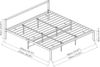 en.casa 'Imatra' Metallbett, Doppelbett 180x200 cm, schwarz, mit Matratze und Lattenrost Bild 2