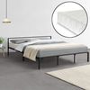en.casa 'Imatra' Metallbett, Doppelbett 180x200 cm, schwarz, mit Matratze und Lattenrost Bild 3