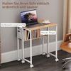HOMCOM Schreibtisch Klappbar Klein 63 cm, mit Rollen, Regal, Aufbewahrungstasche (Klappschreibtisch, 1-St, Platzsparend Computertisch), mit Regal, Aufbewahrungstasche, für Home Office, Natur Bild 5