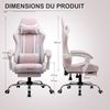 GTPLAYER Gaming-Stuhl Bürostuhl mit Massagefunktion, Fußstütze, Kopfstütze (Packung), Ergonomischer Gamer Stuhl Maximale Belastung 150 kg, 360° drehbar Bild 3