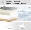 HOMCOM Bürostuhl mit breiterem doppelschichtigem Polster, Wippfunktion (gepolsterter Schreibtischstuhl ohne Armlehnen, 1 St), für Home Office Büro, Grau Bild 4