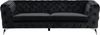3-Sitzer Sofa Samtstoff schwarz SOTRA Bild 1