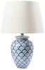 Tischlampe JAUCA Porzellan Weiß Blau Bild 1