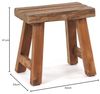Hocker RUSTIC Recyclingholz massiv naturfarben Bild 2
