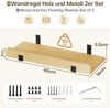 Yorbay Wandregal Set 2-tlg Wandregal-Set 40cm, Rechteckiges Design Regalbrett, Wandablage für Bad, Küche & Wohnzimmer Bild 3