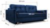 Schlafsofa Sofa Pastella Couch Ausklappbares Sofa Schlaffunktion Bettkasten - Kissen Bettzeugbehälter Hilfsautomat - Wohnzimmer, Gästezimmer Modern Design (Queens 18 Grün) Bild 3