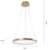 JUST LIGHT 11522-12 LED Pendelleuchte Circle 39cm 3000K Gold Bild 5