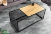 riess-ambiente Couchtisch ARCHITECTURE 100cm schwarz / natur (Einzelartikel, 1-St), Wohnzimmer · Glas · Metall · Holz-Optik · Industrial Design Bild 3