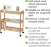 Badregal auf Rollen NORWAY mit 3 Ablagen, Walnussholz, Wenko Bild 4