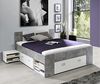 Bett >Belfast I< in Betonoptik Lichtgrau - 203,6x86x143,4cm (BxHxT) Bild 5