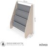 MAMOI® Bücher Regal für Kinder Grau | Bucheregale Kinder | Kinderbücher Regale | Büchergestell | Kinderbücherregal | Bücherbank Kinder | Bücherregal Kinderzimmer | Aufbewahrungsregal für Bücher | 100% ECO | Made in EU Bild 3