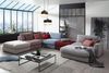 CAVADORE Sofa-Modul "Fiona" Sitzelement ohne Rücken / XXL-Hocker / 94 x 48 x 112 / Webstoff dunkelbraun Bild 2