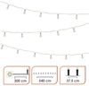 Spetebo Lichterkette Vintage LED Solar Lichterkette, 16-flammig, Garten Deko Beleuchtung mit transparenten Lampen an Naturkordel Bild 3