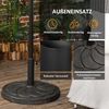 Outsunny Sonnenschirmständer 18 kg Runder Sonnenschirmfuß für Ø38/48 mm Schirmstange, Runder Gartenschirmständer für Balkon, Kunstharz, Bronze Bild 5
